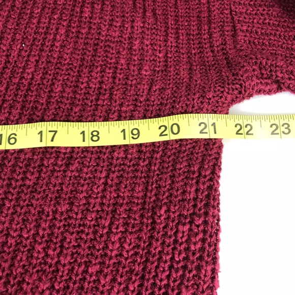 Maurices Burgundy Split Collar Knit Cardigan Large - Picture 6 of 7